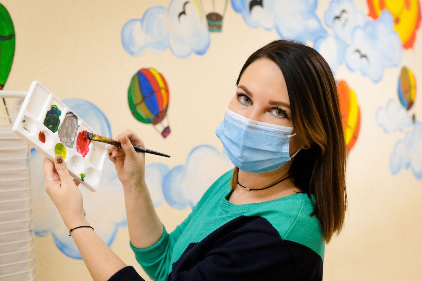 Our staff decorated walls of Children's Department with funny heroes